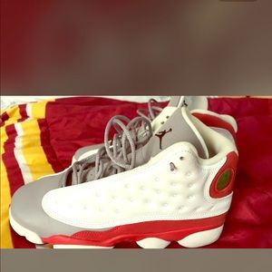 Red. Grey. White.  Air Jordan 13’s boys size 6